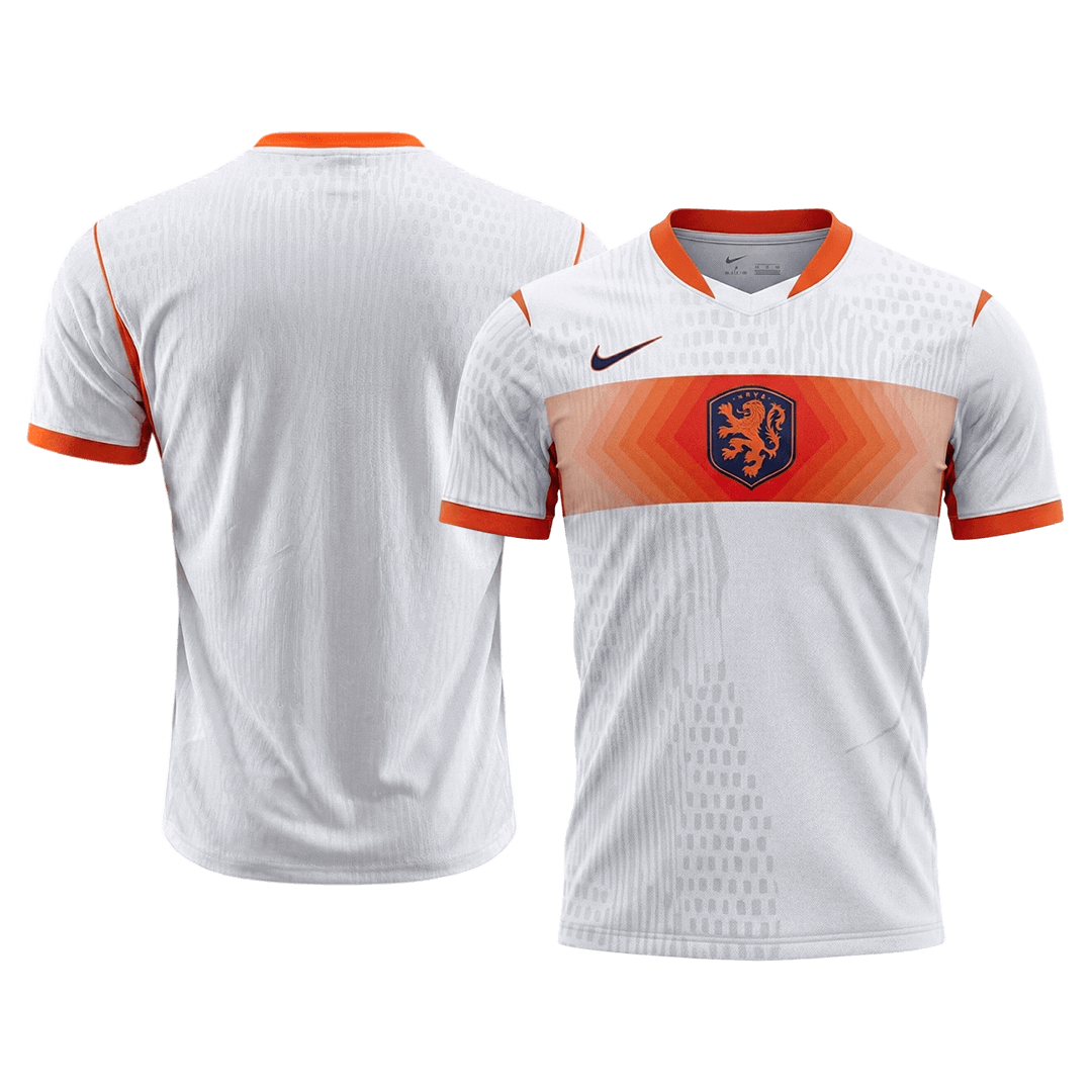 Netherlands Mens Away Soccer Jersey World Cup 2026 White - Player Version
