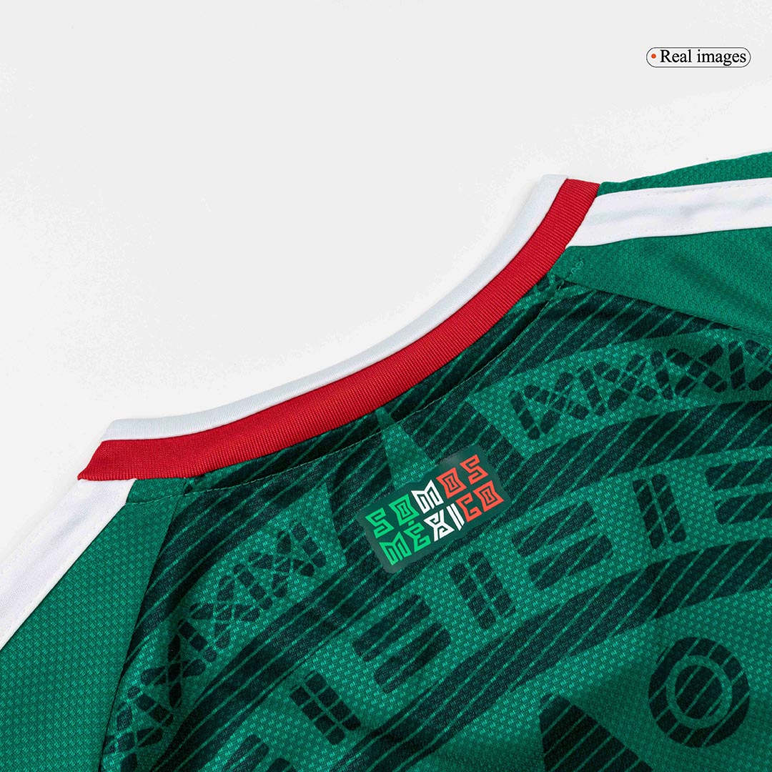Mexico Mens Home Long Sleeve Soccer Jersey World Cup 2026 Green