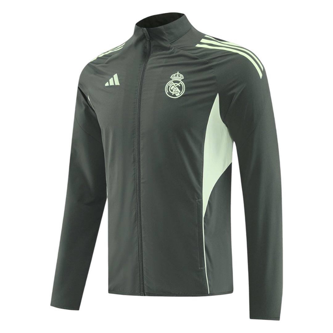 Real Madrid Mens Windbreaker Jacket 2025/26 Green
