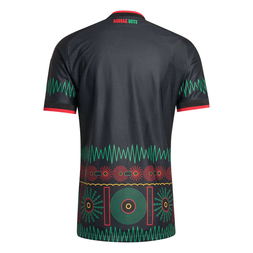 Jamaica Mens Away Soccer Jersey World Cup 2026 Black - Player Version