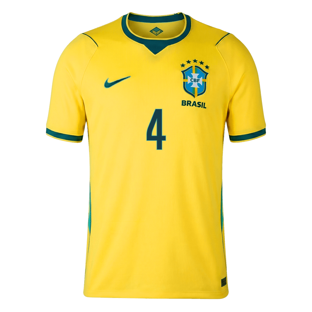 MARQUINHOS #4 Brazil Mens Home Soccer Jersey World Cup 2026 Yellow [PREMIUM]
