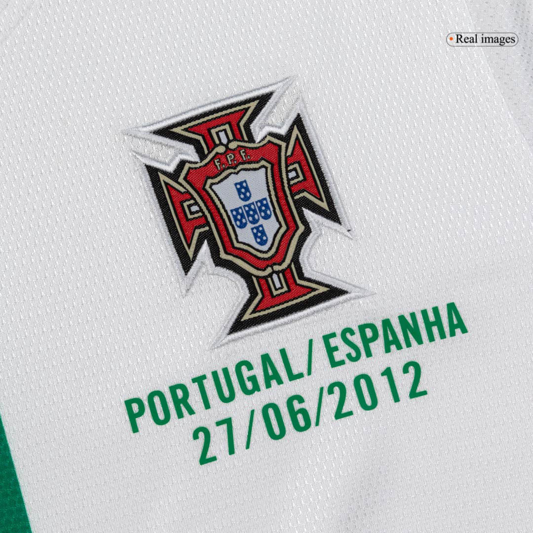 Retro Portugal Mens Away Soccer Jersey 2012 White