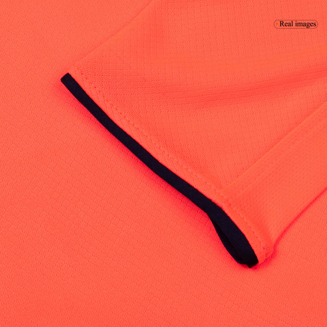 Barcelona Mens Third Away Long Sleeve Soccer Jersey 2025/26 Orange