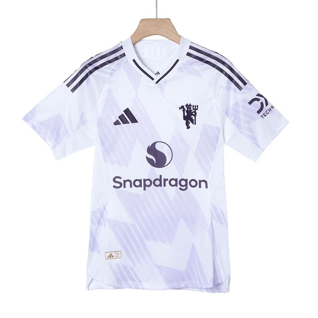B.FERNANDES #8 Manchester United Mens Away Soccer Jersey 2025/26 White - Player Version