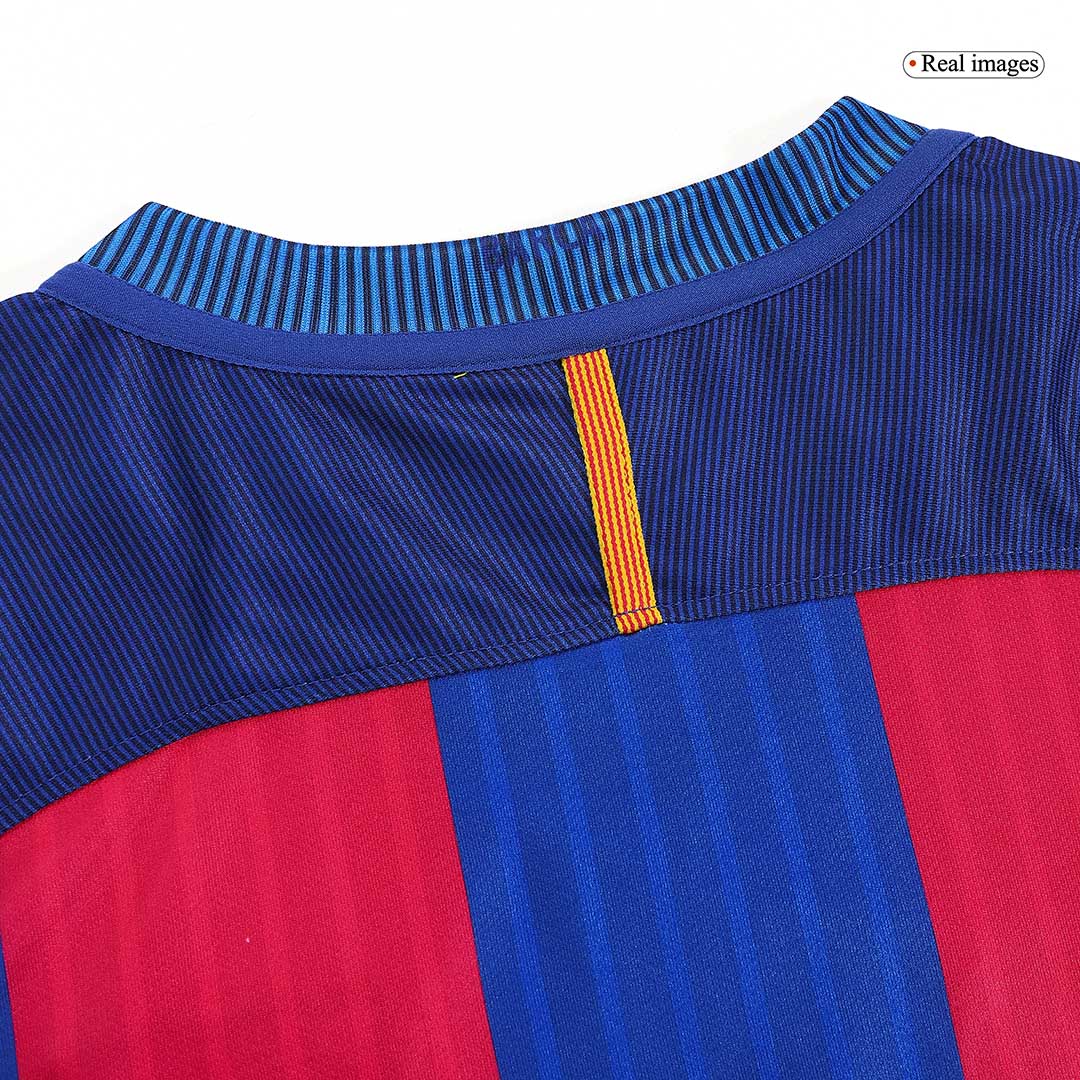 Retro MESSI #10 Barcelona Mens Home Soccer Jersey 2016/17 Red&Blue