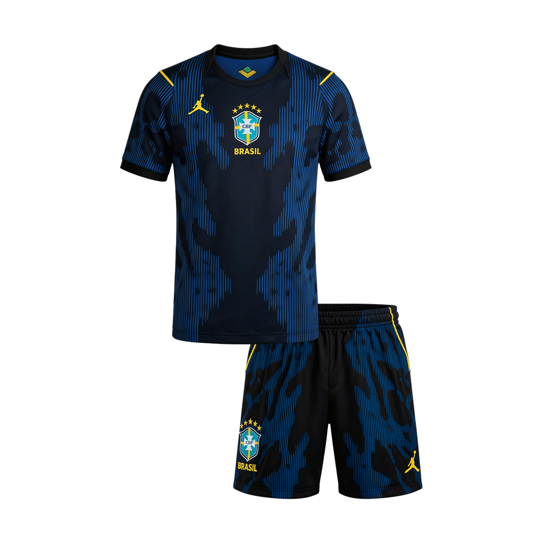 Brazil Kids Away Soccer Kit World Cup 2026 Navy