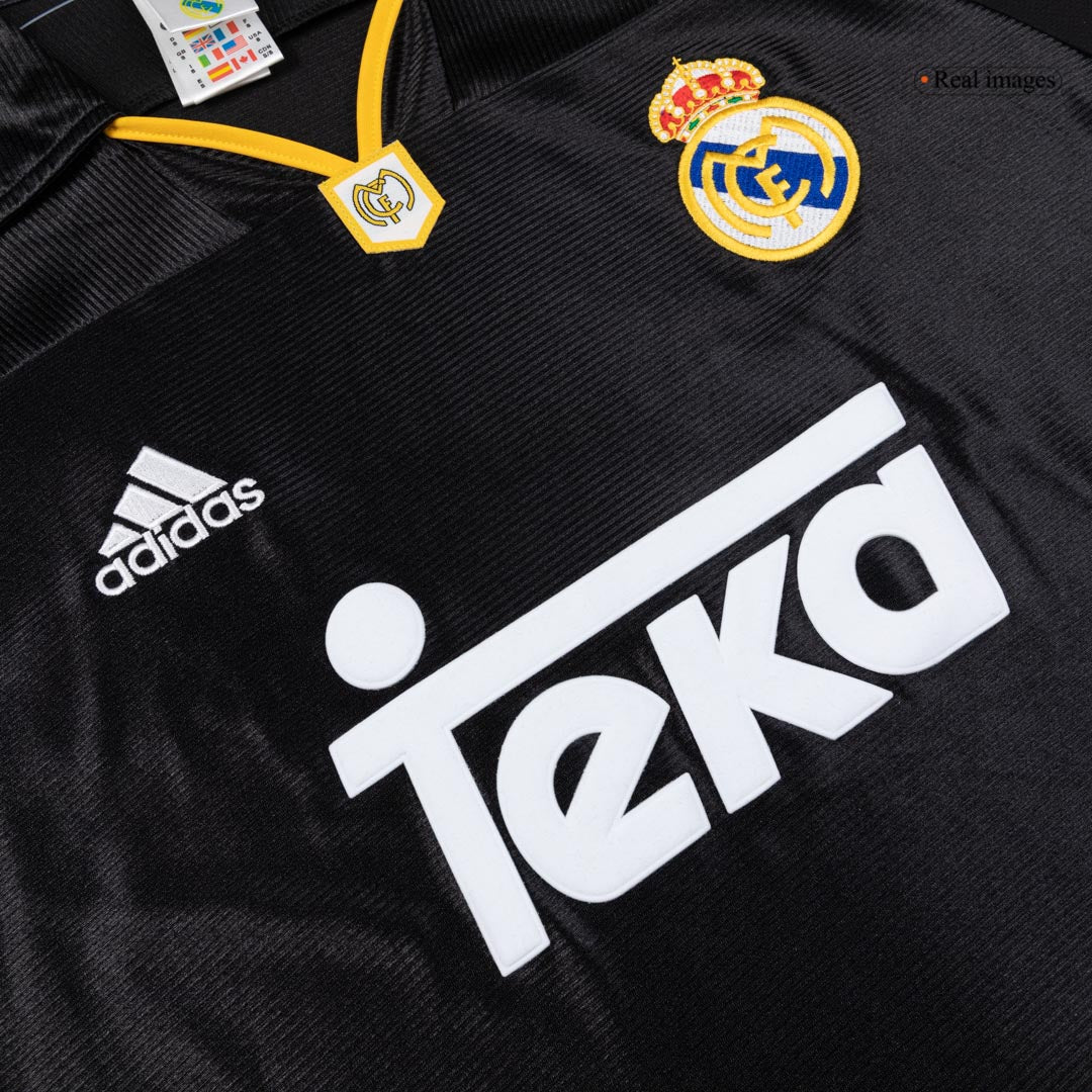 Retro Real Madrid Mens Away Soccer Jersey 1999/01 Black