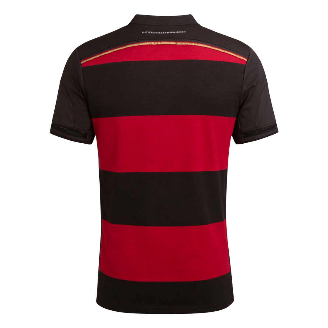 Retro Germany Mens Away Soccer Jersey 2014 Black&Red