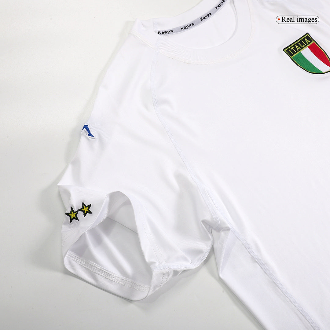 Retro Italy Mens Away Soccer Jersey World Cup 2002 White