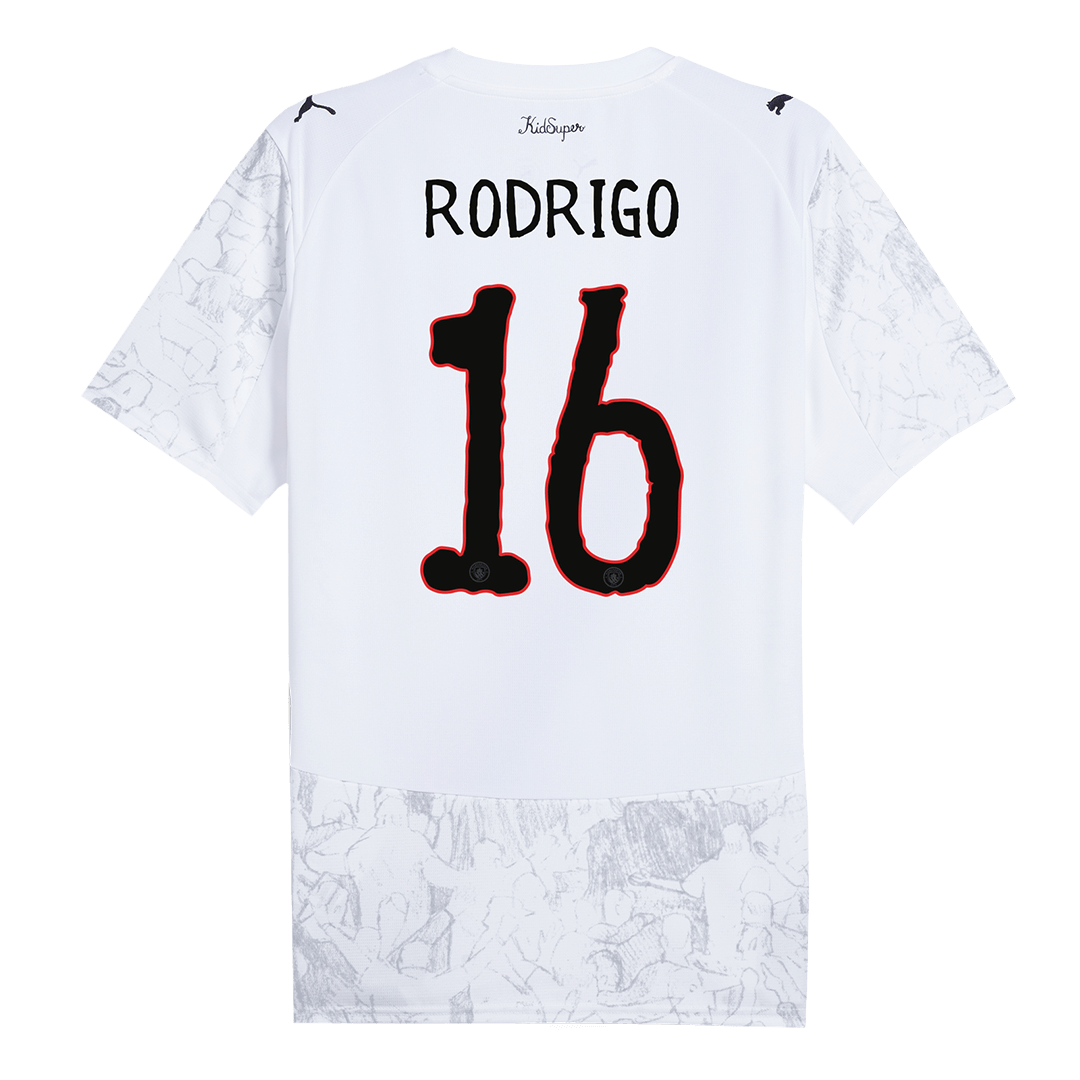 RODRIGO #16 Manchester City Mens Soccer Jersey World Cup KidSuper 2025/26 White