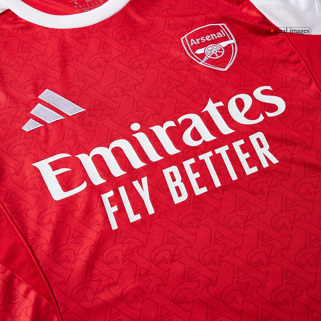 Arsenal Mens Home Long Sleeve Soccer Jersey 2025/26 Red