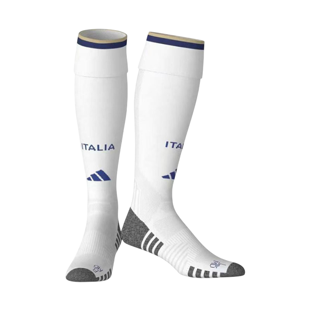 Italy Mens Home Soccer Socks World Cup 2026 White [PREMIUM]