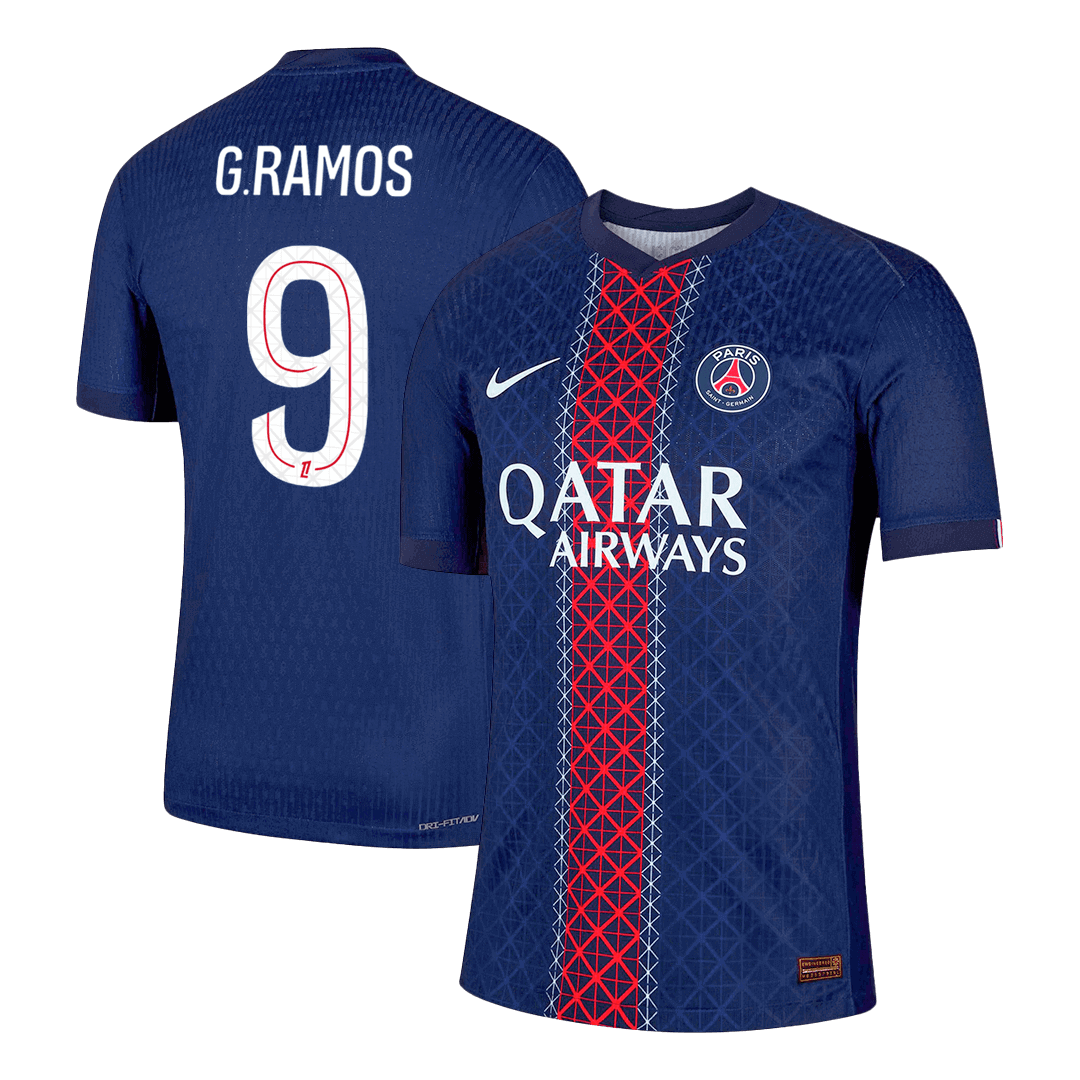 G.RAMOS #9 PSG Mens Home Soccer Jersey 2025/26 Navy - Player Version