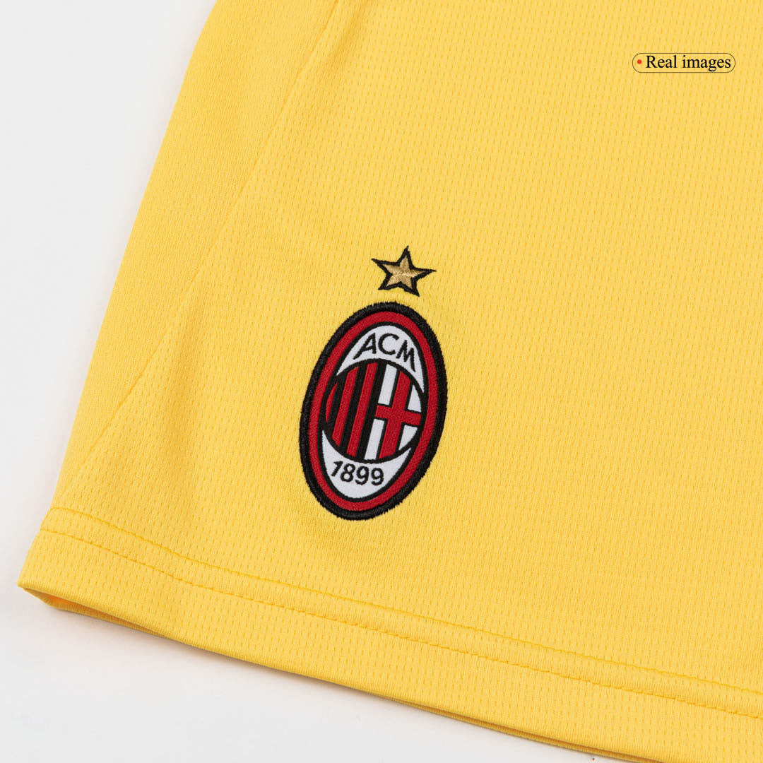 AC Milan Mens Third Away Soccer Shorts 2025/26 Yellow