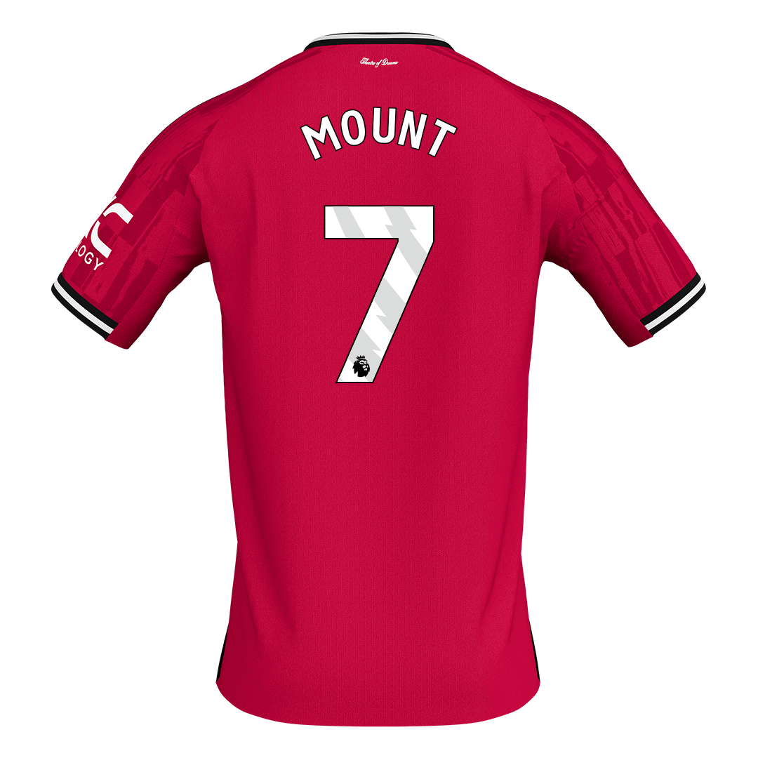 MOUNT #7 Manchester United Mens Home Soccer Jersey 2025/26 Red [PREMIUM]