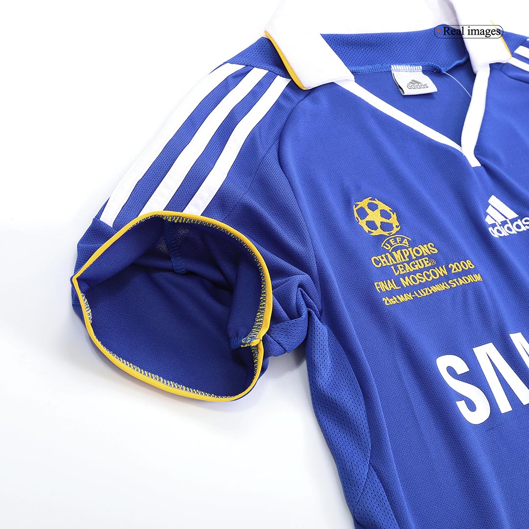 Retro Chelsea Mens Home Soccer Jersey UCL Final UCL 2008 Blue