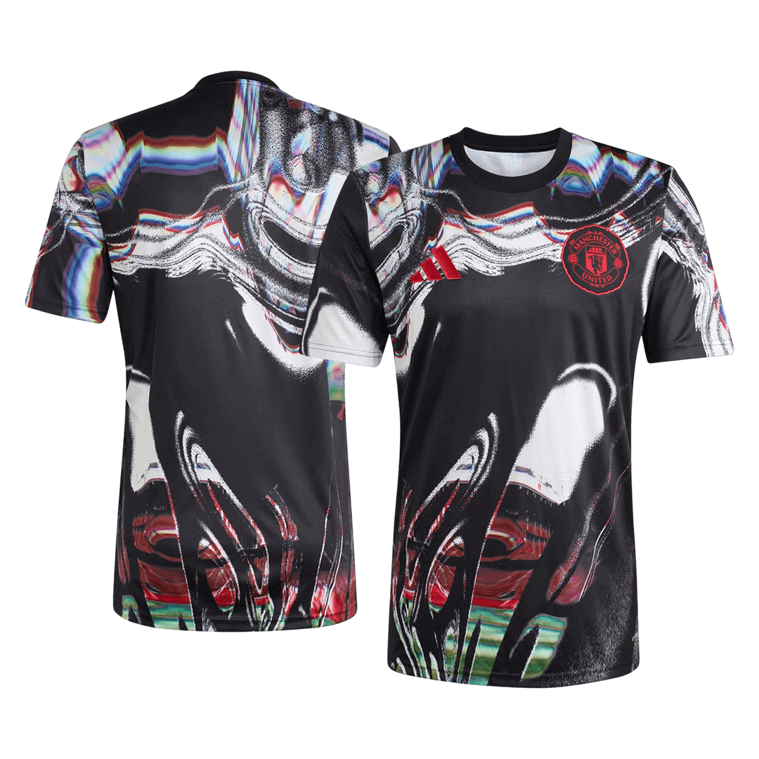 Manchester United Mens Pre-Match Soccer Jersey 2025/26 Black