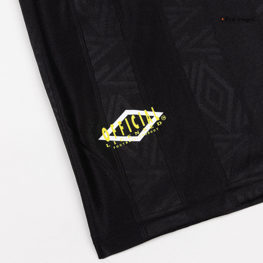 Retro Manchester United Mens Away Long Sleeve Soccer Jersey 1993/94 Black