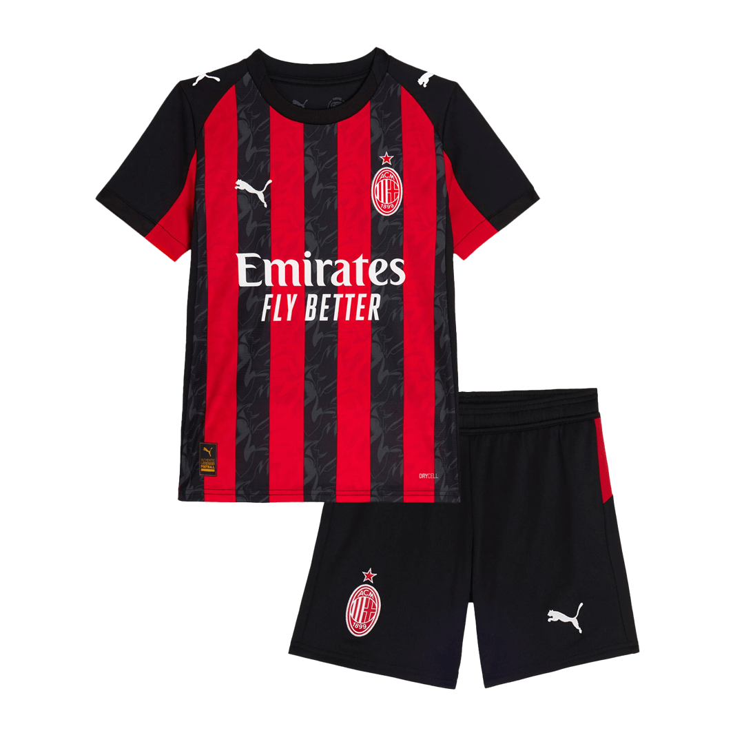 AC Milan Kids Home Soccer Kit 2025/26 Red&Black