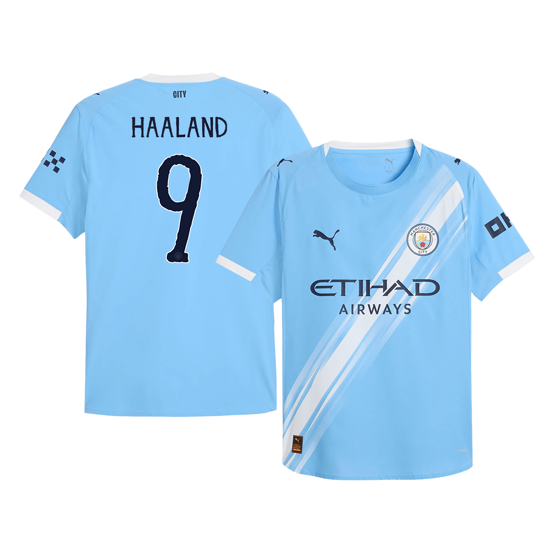 HAALAND #9 Manchester City Mens Home Soccer Jersey World Cup 2025/26 Blue - Player Version