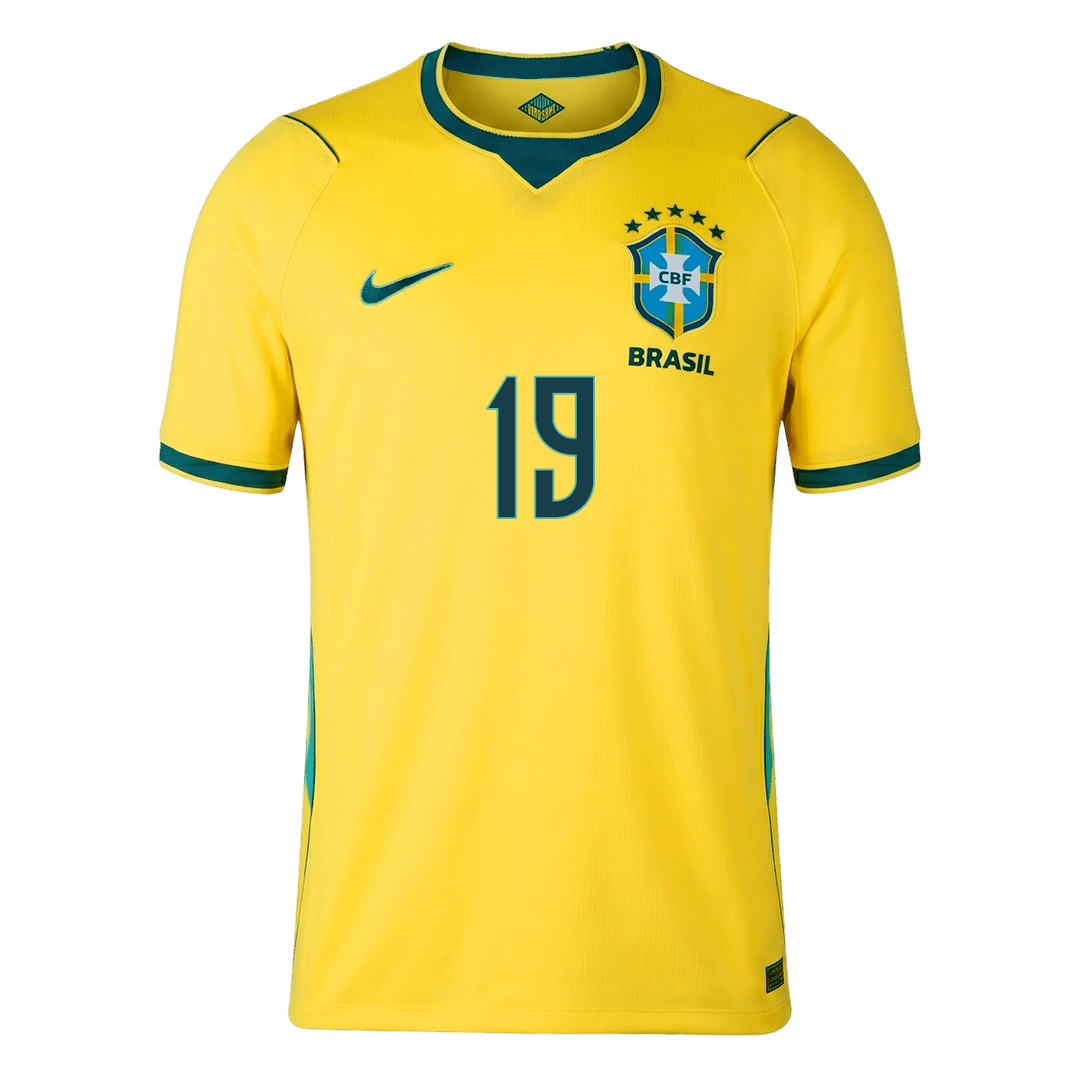 ENDRICK #19 Brazil Mens Home Soccer Jersey World Cup 2026 Yellow [PREMIUM]