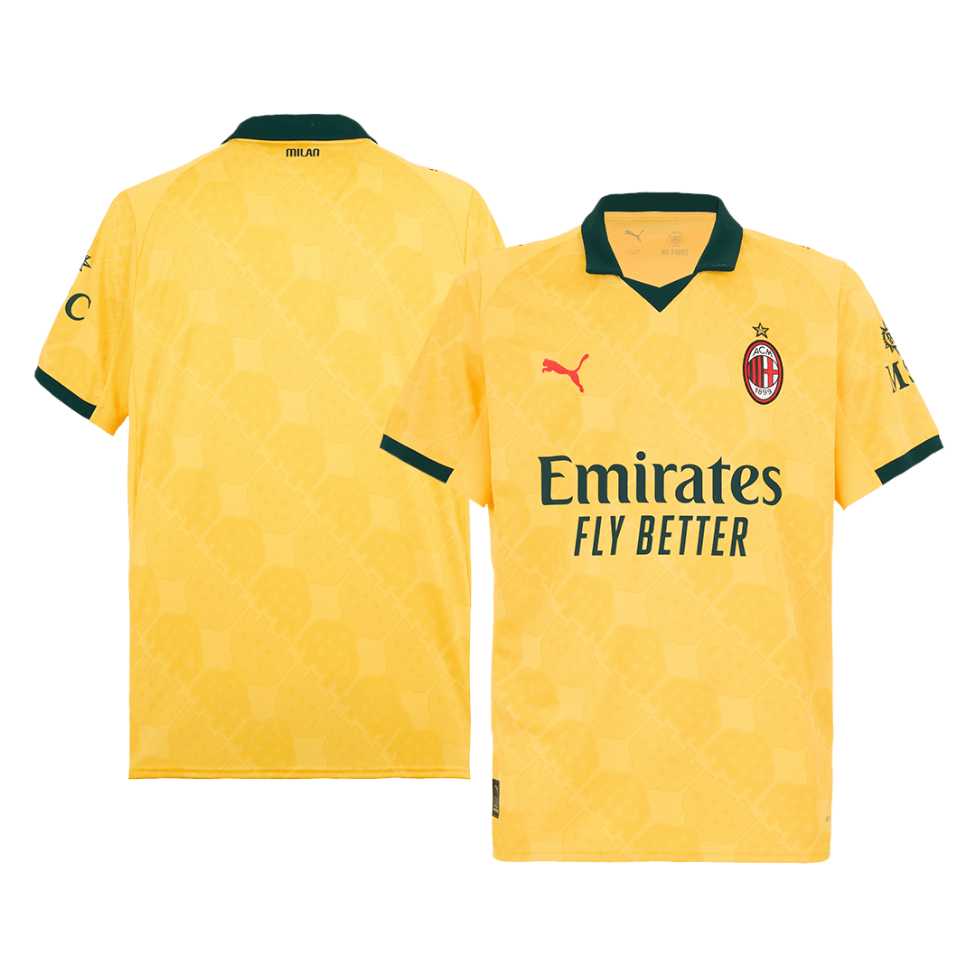 AC Milan Mens Third Away Soccer Jersey 2025/26 Yellow