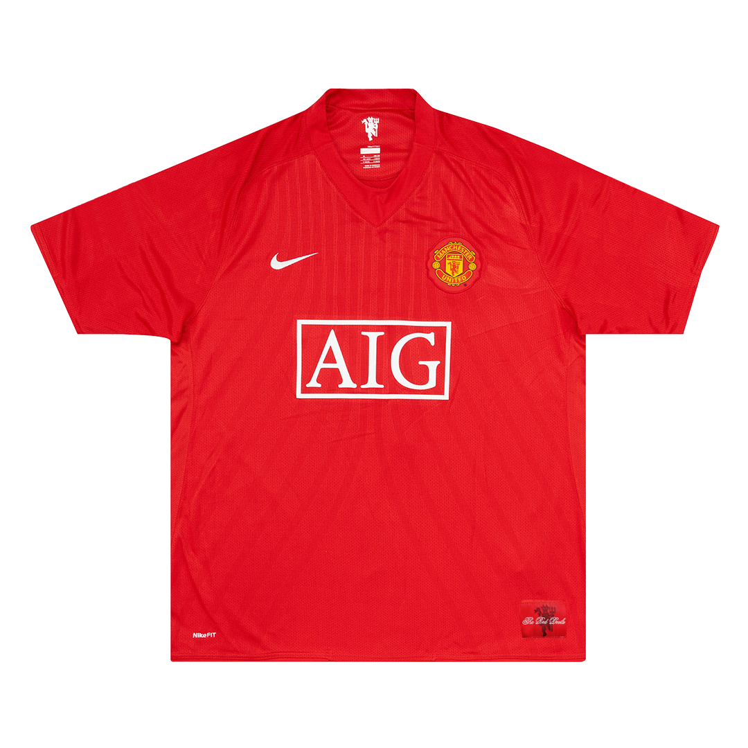 Retro ROONEY #10 Manchester United Mens Home Soccer Jersey 2007/08 Red