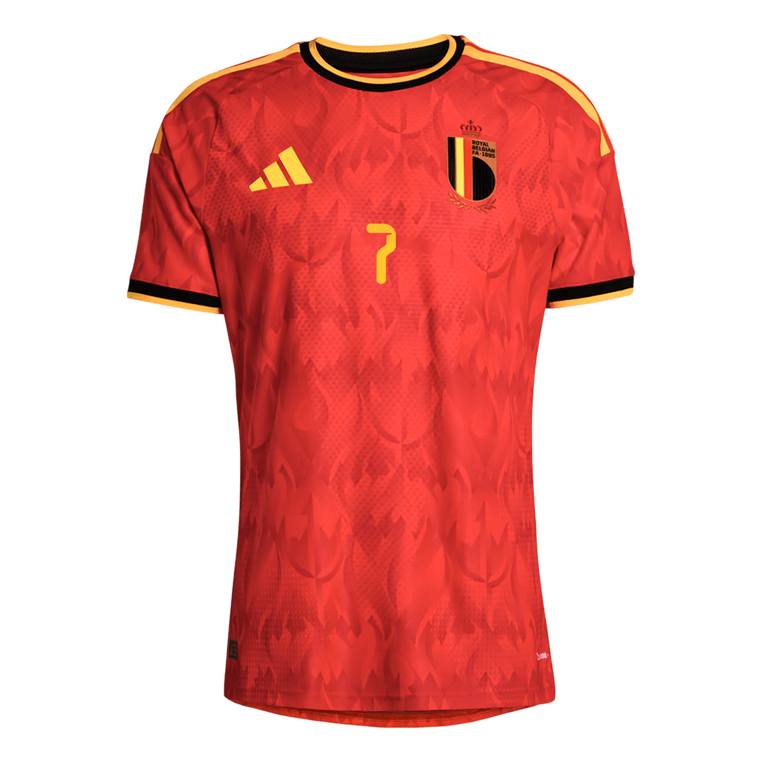 DE BRUYNE #7 Belgium Mens Home Soccer Jersey World Cup 2026 Red - Player Version