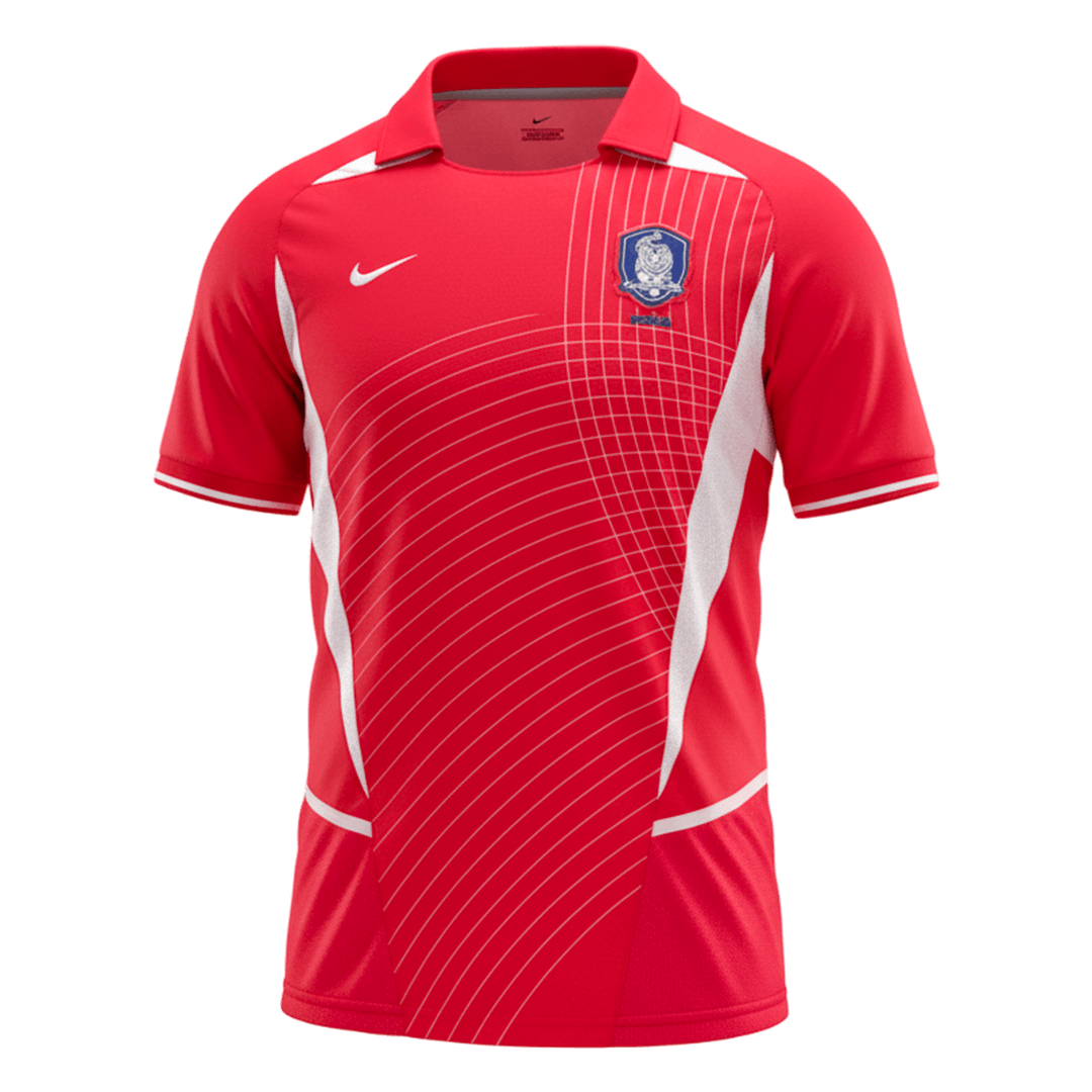 Retro South Korea Mens Home Soccer Jersey 2002 Red