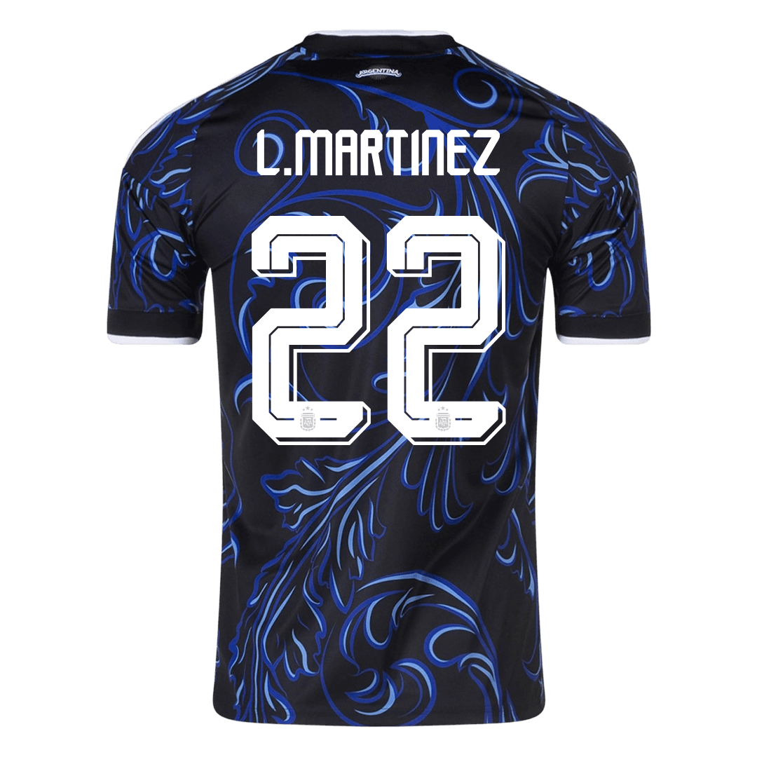 L. MARTINEZ #22 Argentina Mens Away Soccer Jersey World Cup 2026 Black
