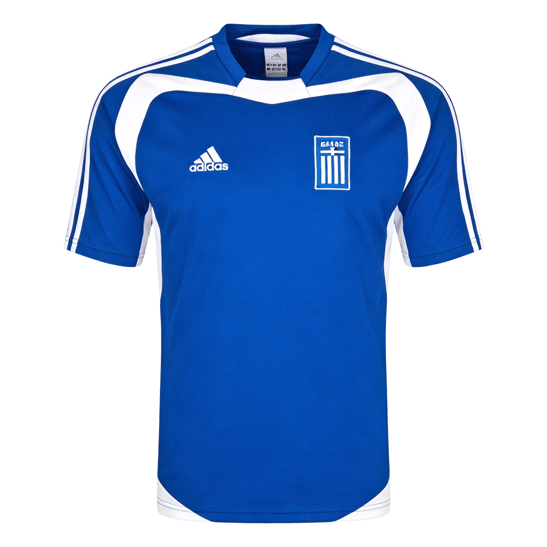 Retro Greece Mens Home Soccer Jersey 2004 Blue