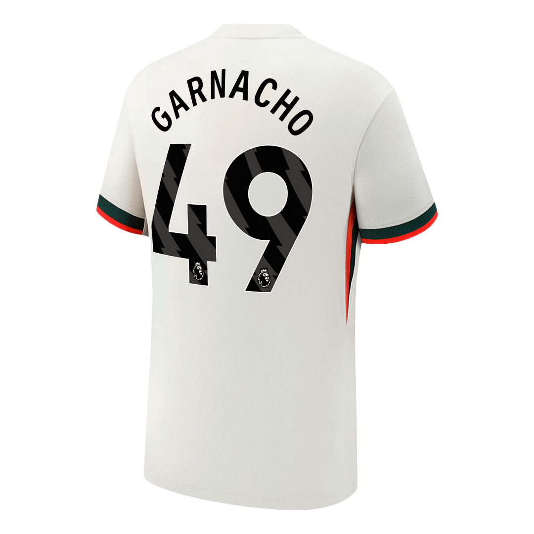 GARNACHO #49 Chelsea Mens Away Soccer Jersey 2025/26 White