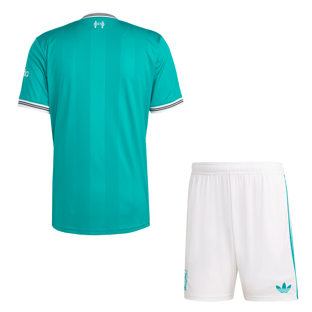 Liverpool Mens Third Away Soccer Kit 2025/26 Green