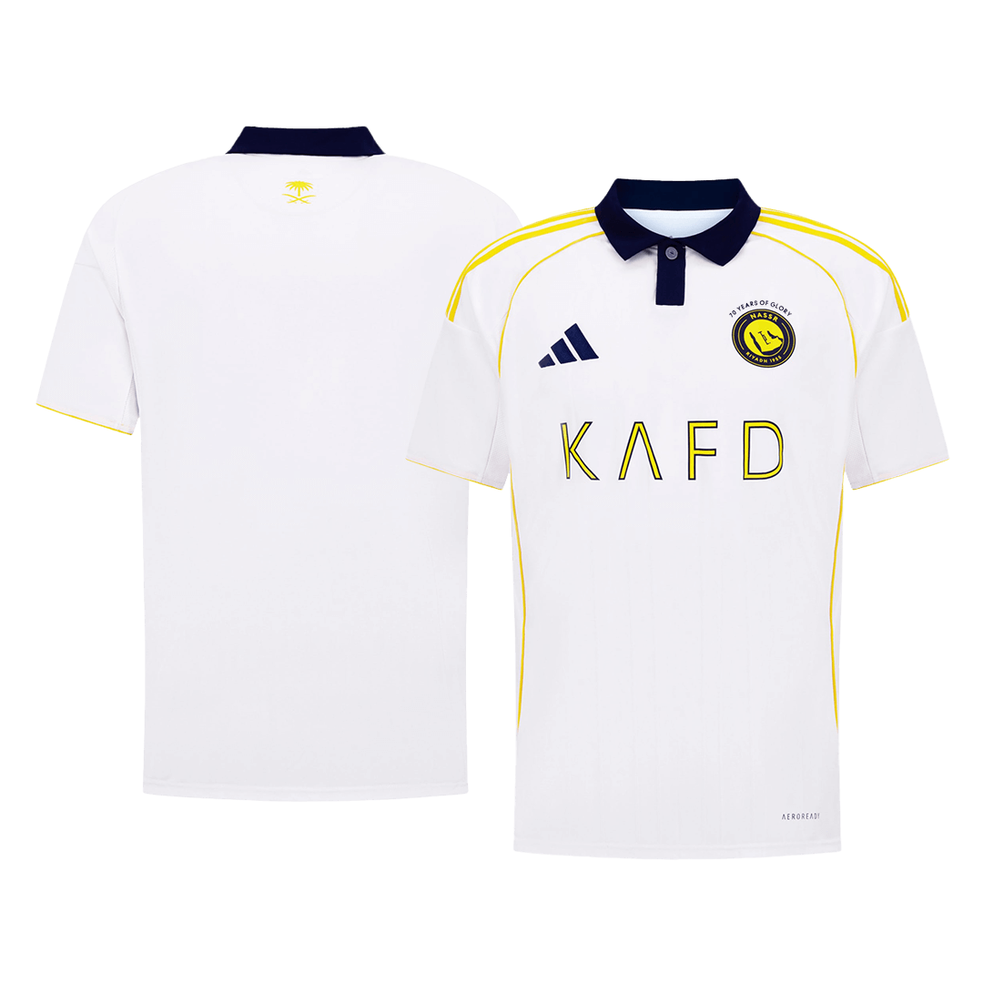 Al Nassr Mens Third Away Soccer Jersey 2025/26 White