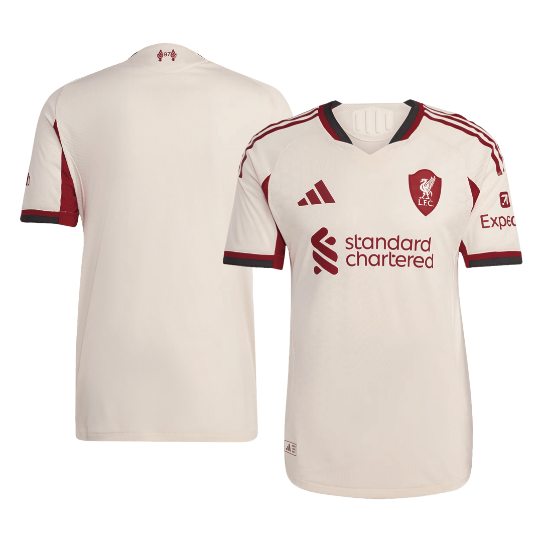 Liverpool Mens Away Soccer Jersey 2025/26 White - Player Version