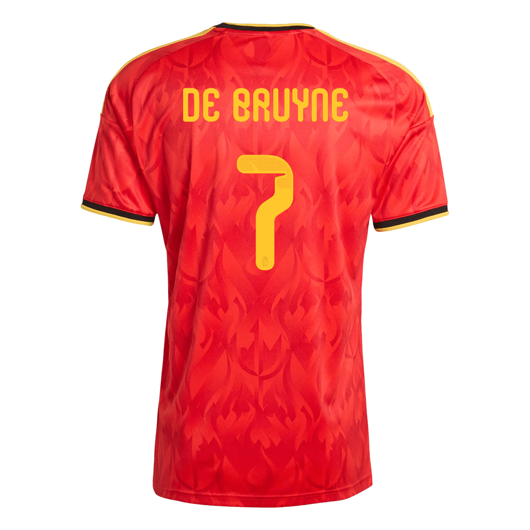 DE BRUYNE #7 Belgium Mens Home Soccer Jersey World Cup 2026 Red
