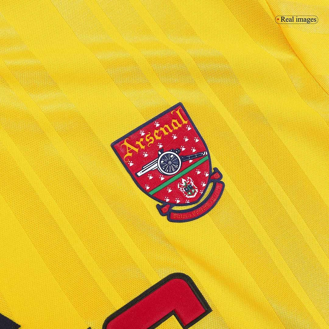 Retro Arsenal Mens Away Soccer Jersey 1993/94 Yellow