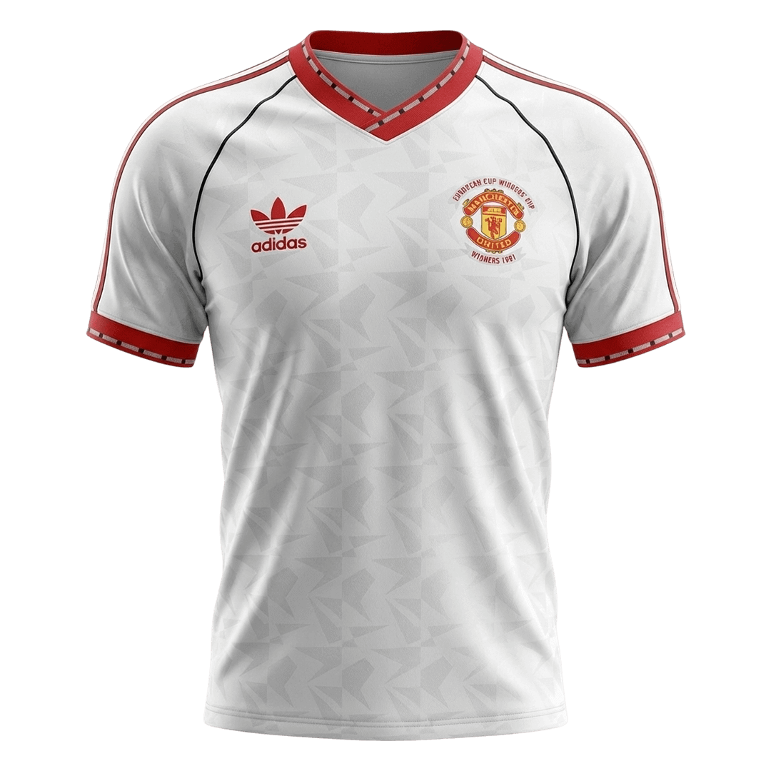 Retro Manchester United Mens Away Soccer Jersey 1991 White