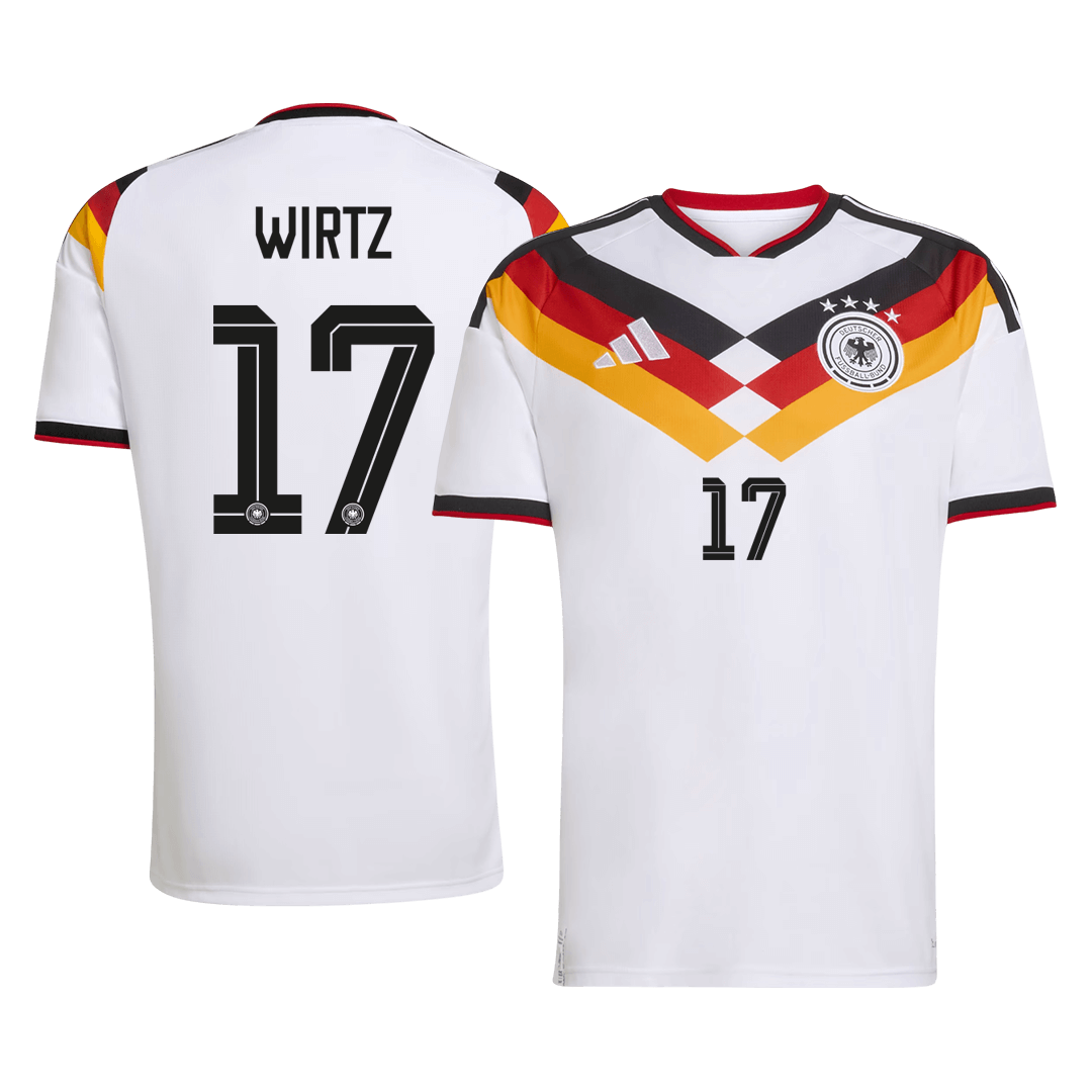 WIRTZ #17 Germany Mens Home Soccer Jersey World Cup 2026 White