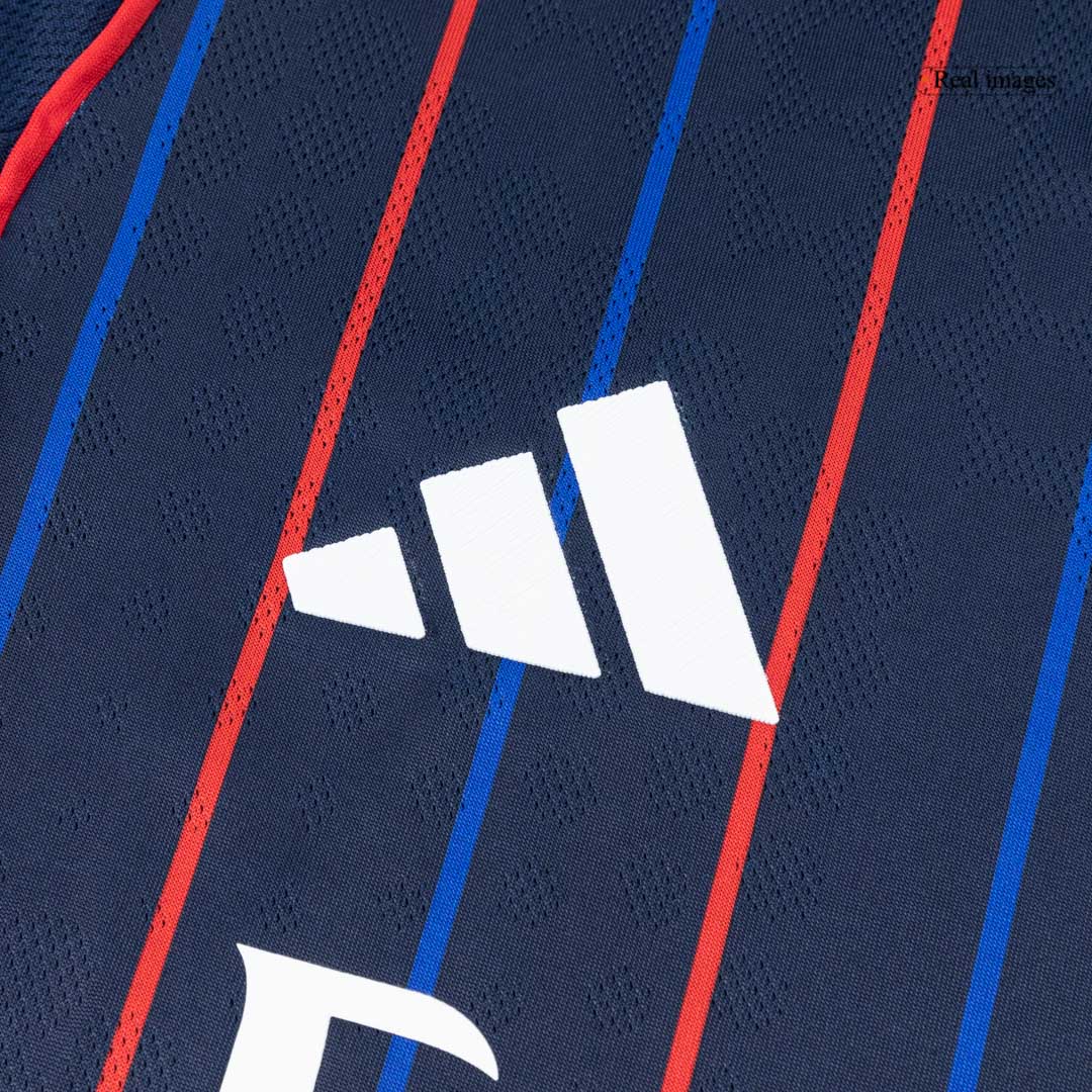 Olympique Lyonnais Mens Away Soccer Jersey 2025/26 Navy - Player Version