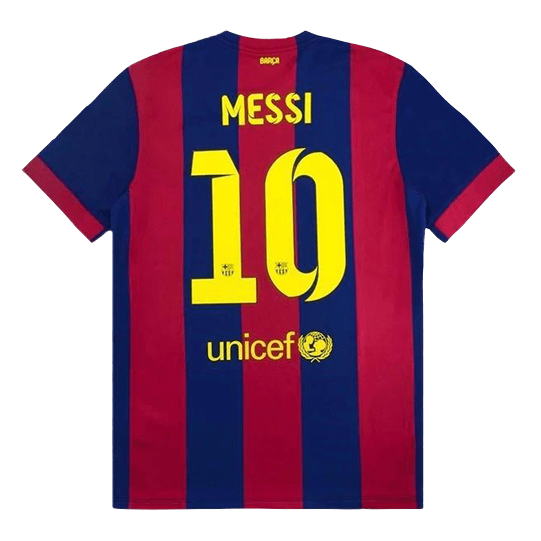 Retro MESSI #10 Barcelona Mens Home Soccer Jersey 2014/15