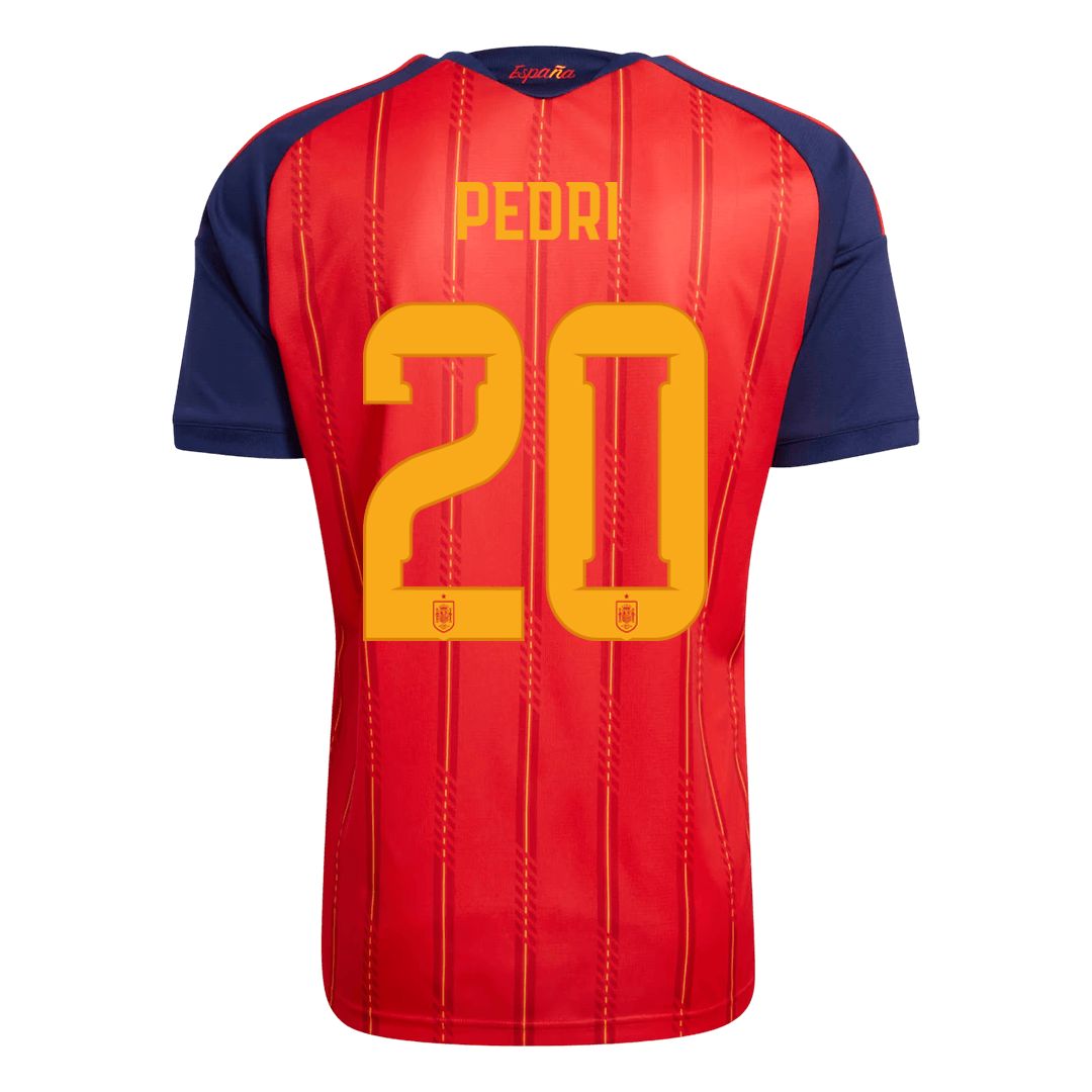 PEDRI #20 Spain Mens Home Soccer Jersey World Cup 2026 Red [PREMIUM]