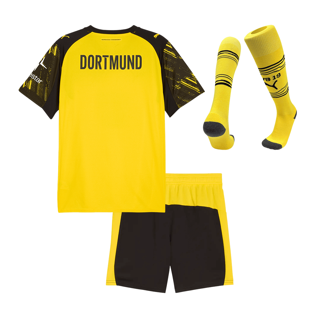Borussia Dortmund Kids Home Soccer Full Set 2025/26 Yellow