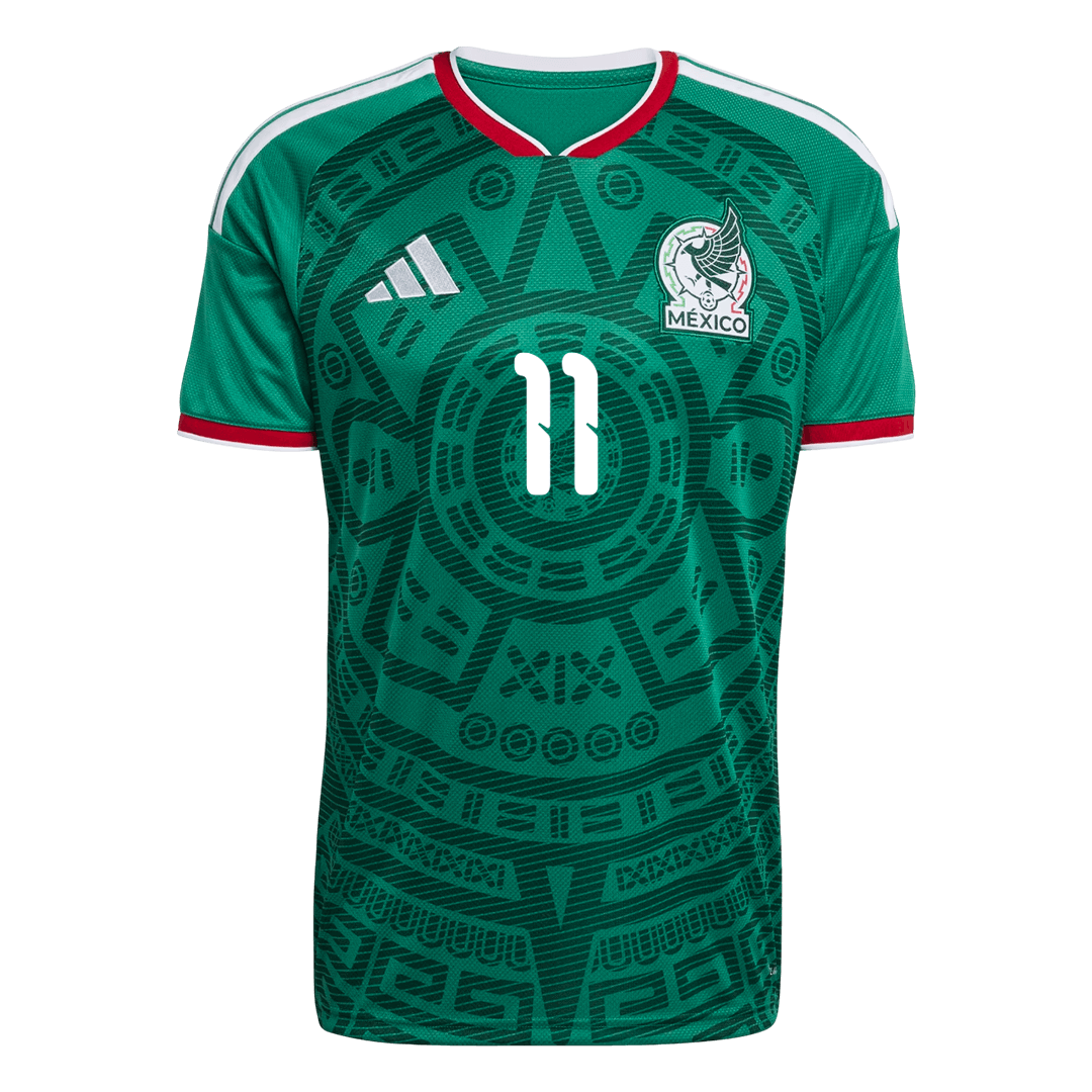 S.GIMENEZ #11 Mexico Mens Home Soccer Jersey World Cup 2026 Green [PREMIUM]