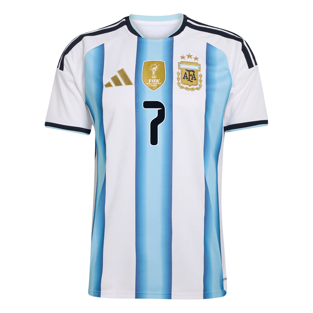 DE PAUL #7 Argentina Mens Home Soccer Jersey World Cup 2026 Blue&White [PREMIUM]