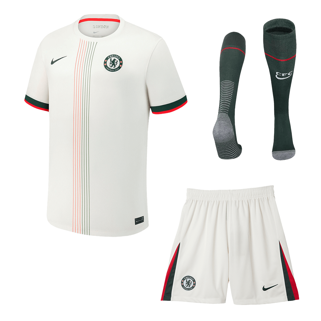 Chelsea Mens Away Soccer Full Set 2025/26 White