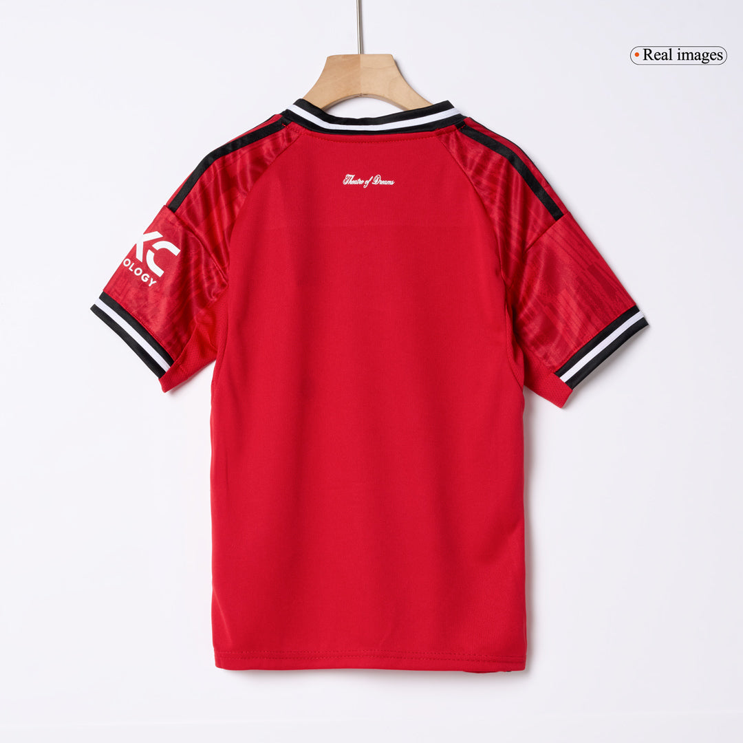 Manchester United Kids Home Soccer Kit 2025/26 Red