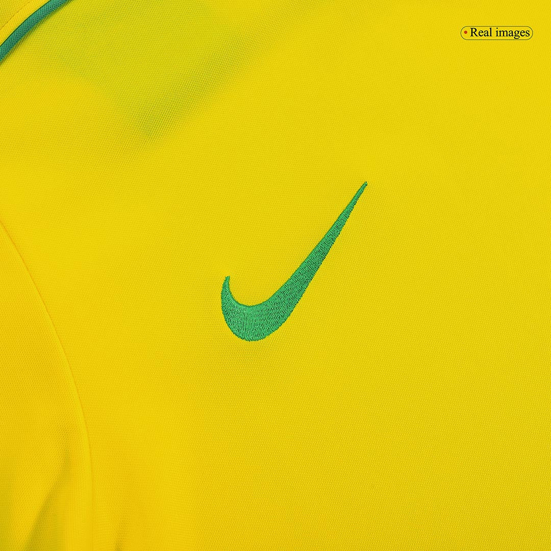 Retro Brazil Mens Home Soccer Jersey 1998 Yellow