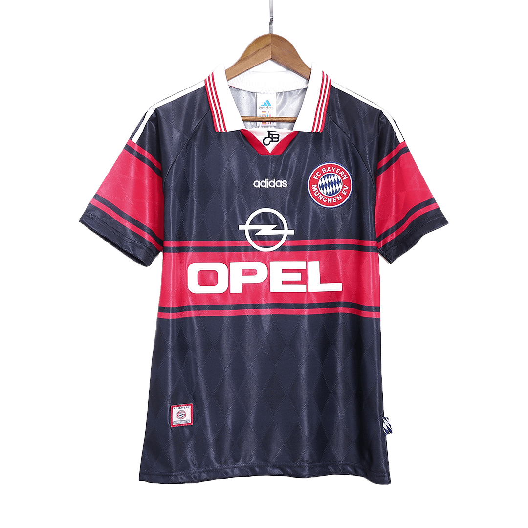 Retro Bayern Munich Mens Home Soccer Jersey 1997/99 Black&Red