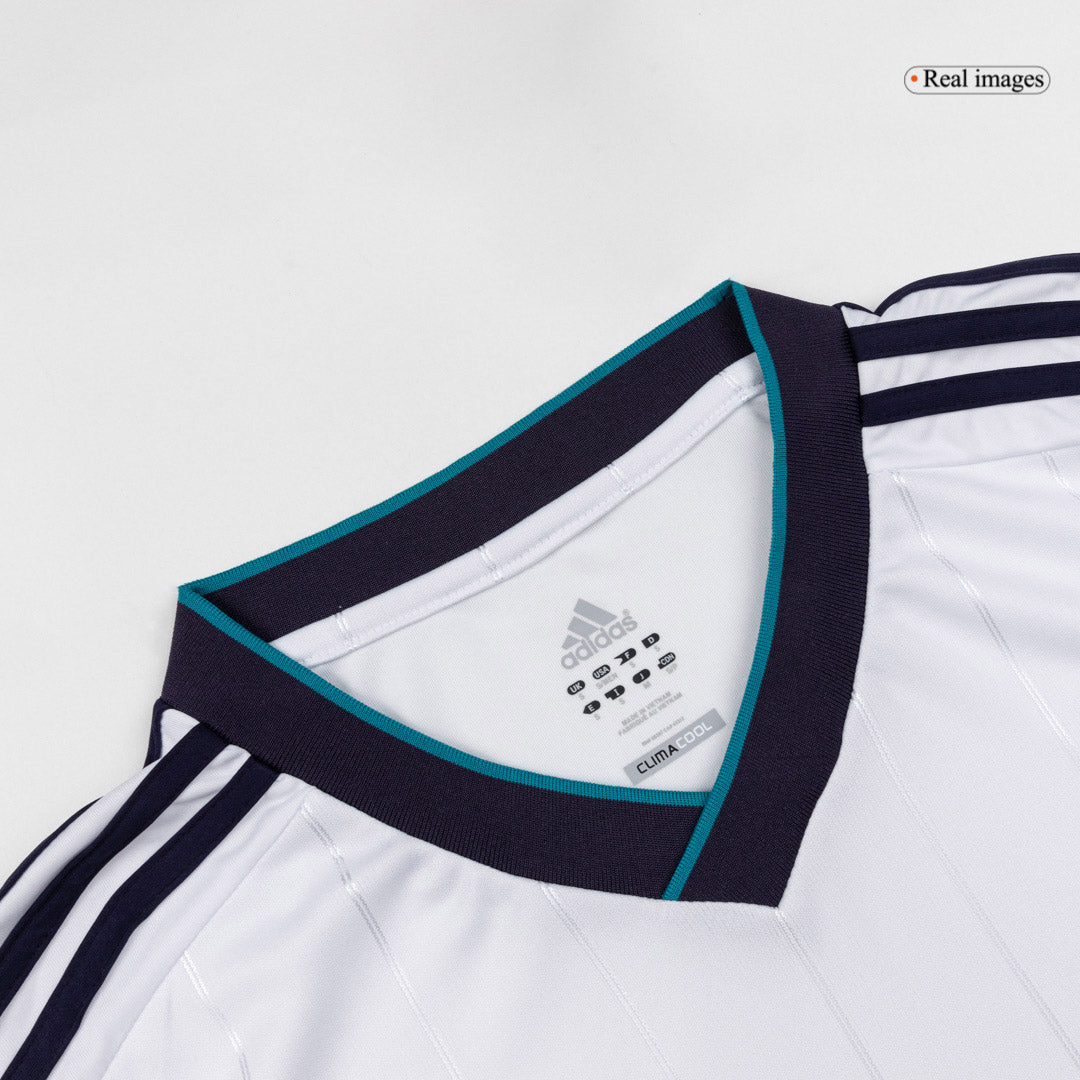 Retro Real Madrid Mens Home Long Sleeve Soccer Jersey 2012/13 White